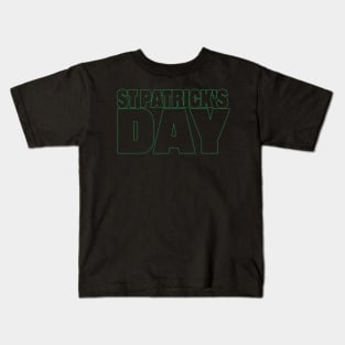 St Patricks Day Green Typography Kids T-Shirt